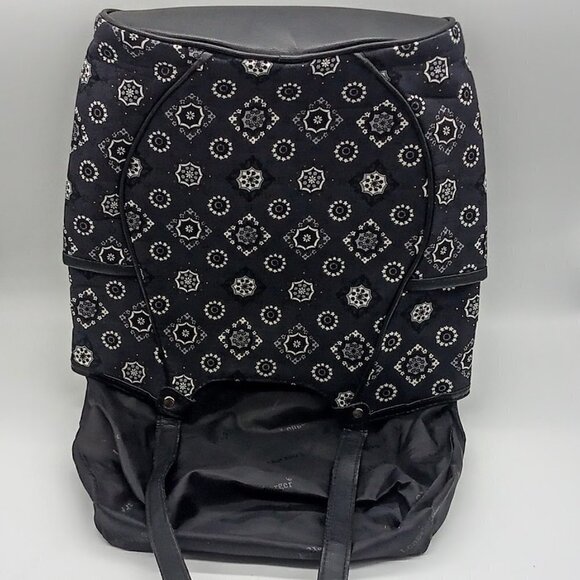Longaberger Black White Grey Print Double Strap Shoulder Bag - Picture 7 of 9